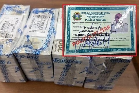 Justiça mantém prisão de PM preso pela PF com maços de dinheiro