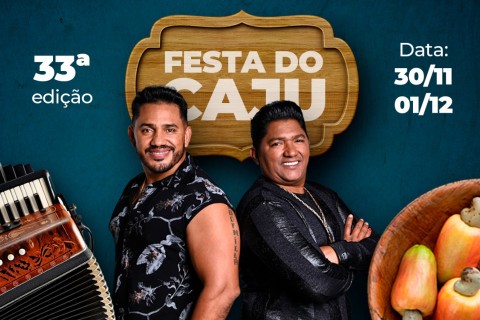 Neste sábado (30), dupla Mario e Thizil agita o público na 33ª Festa do Caju, no distrito de Voadeira
