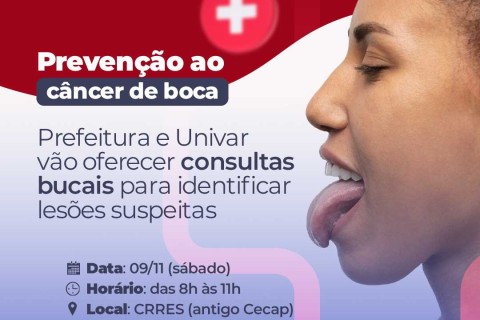 Prefeitura de Barra do Garças e curso de Odonto do Univar promovem ação para detecção e prevenção do câncer bucal, no dia 9 de novembro