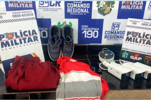 Homem é preso suspeito de furtar câmeras do Programa Vigia Mais MT em Barra do Garças