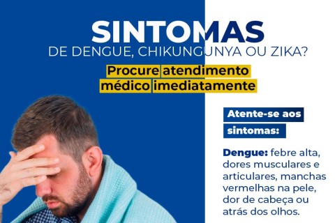 Sintomas de dengue, chikungunya ou zika? Procure atendimento médico imediatamente